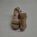 Ankis Platform Heels for Women 4 Inches Chunky Heels Sandals for Women Comfy Open Toe Block Heeled Sandals Nude White Silver Gold Black Ankle Strappy Heels (8)