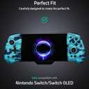 Switch Handheld Controller for Nintendo Switch Joycon Replacement, Camo-Blue Switch Joypad Controller with Hall Effect Joysticks, Ergonomic One Piece Controles Customizable with Adjustable RGB, Turbo, Mapping