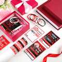 Ctosree 126 Pcs 60 Sets Red Ribbon Week Supplies Bulk Include Red Ribbon Week Bracelets with Pledge Cards and Pen Drug Free Awareness for Anti Bullying Campaigns Teacher Office Public Charity Activity