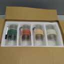 8 Pack Overnight Oats Containers with Lids, Large & Small Glass Mason Jars 16oz & 10 oz, Breakfast Oatmeal Container to Go, Salad Meal Prep Jars for Food Storage, Mush Chia Seed Pudding Jars