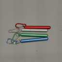 Cruise Ship Essentials,4-Pack reusable Collapsible Stainless Steel Drinking Straws with Aluminum Case,Cleaning Brush,and Keychains-Silver,Blue,Red,Green