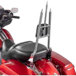 Mofun 31" Height Sissy Bar Passenger Backrest Compatible with Harley Touring Road King Street Road Electra Glide 2009-2024 Chrome