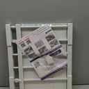 Extendable Closet Shelf Tension Rod Adjustable Clothes Hanger DIY Cabinet Storage Holder Wardrobe Organizer Dividers Shoe Rack 16.54'' Width for Bathroom Kitchen Bookshelf - White (Length: 15-21.7 IN)