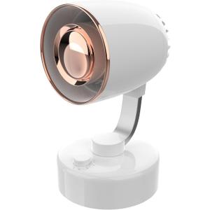 Mr.Young Quiet Portable Desk Fan - 4-Speed Adjustable 150 Oscillating USB-C Rechargeable Small Mini Fan with 10+ Hours Battery Life Perfect Table Fan for Home/Office/Dorm (White)