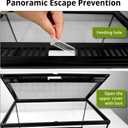 Reptile Glass Tank 20"*12"*10" Pre-Assembled Terrarium for Turtle,Hermit Crab,Bearded Dragon,Gecko,Lizard,Snake,Spider,Fish,Tarantula Enclosure with Top Screen Ventilation and Openning Door