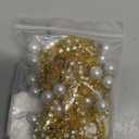 GLOBLELAND 1 Yard Pearl Tassel Rhinestone Fringe Trim Rhinestone Pearl Tassel Chain Diamond Crystal Tassel Fringe Trim for Sewing Crafts Wedding Dress Clothing Accessories DIY Decoration Golden