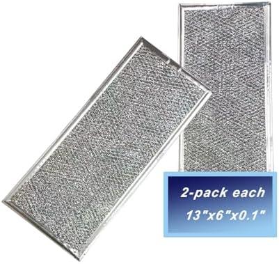 MADHUT Microwave Filter 13x6 Replacement W10208631A-2 2Pack Aluminum Compatible with Amana, KitchenAid, Maytag, Samsung, Lg, Ge, Whirlpool Microwaves