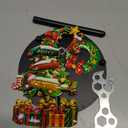 Shellwei Lime Green Christmas Tree Paper Towel Holder with Round Base Whimsical Christmas Bathroom Decor Rustic Xmas Tree Dispenser Kitchen Paper Holder Stand for Countertop Toilet Home Accessories