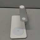 GUSGU 3 in 1 Charging Station for MagSafe Wireless Charger with Three-Level Night Light, 15W Max Fast Charging for iPhone 17/16/15/14/13/, Apple Watch Series 2-11/SE 3/ Ultra 3, AirPods Pro 3-Gray (White)