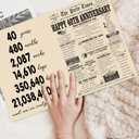 3 x YiKaLus Classic 40th Wedding Anniversary Card Gifts for Husband Wife, Large 40th Aday Gifts for Mom Dad, Happy 40 Years Anniversary Decorations for Couples Him Her (YK-380)