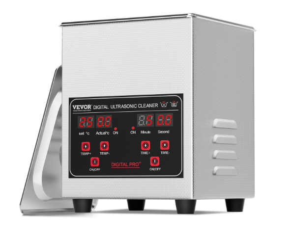 VEVOR Sonic Cleaner, 1.3L Professional 60W Cleaning Machine with Timer & Heater, 40kHz Digital Sonic Cleaner with Basket for Watch Glasses Jewelry Retainer Industrial Parts Tools