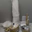 48 Inch Smart Ceiling Fans with Lights and Remote Control,Dimmable LED Light,Outdoor Indoor Gold White Ceiling Fan,Quiet DC Motor,WIFI Alexa App Workable,for Modern Bedroom Living Room Patio