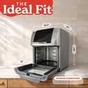 Gourmia Air Fryer - 14 Qt Rotisserie Oven with Window, Stainless Steel, Extra Large