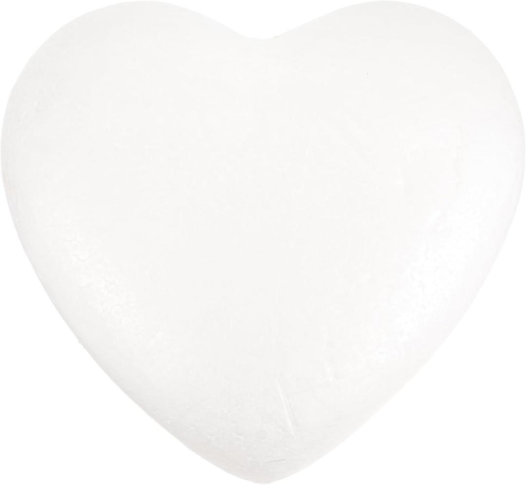 NUOBESTY White Heart-Shaped Foam Model Blank Love Foam for Valentine's Day Wedding Festive DIY Craft (23CM)
