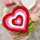 3 x 50 Pcs Valentine's Day Paper Plates Disposable Plates Red Pink Heart Shaped 8.6 x 9.3 Inch Decorative Tableware Dessert Plate for Wedding Anniversary Party Tableware Supplies