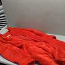 Angashion Women's Fuzzy Fleece Lapel Open Front Long Cardigan Coat Faux Fur Warm Winter Outwear Jackets M