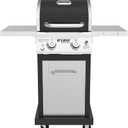 Nexgrill Deluxe 2-Burner Gas Grill with 401 SQ In Grate, 28000 BTUs, Stainless Steel Control Panel & Foldable Side Table, Propane BBQ Grill for Outdoor Cooking, Patios, Backyards and More - 720-0864RA