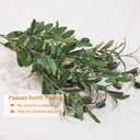 Heleze 10 PCS Artificial Olive Branch Greenery Stems Fake Plants with 72 Leaves for Vase Faux Olive Branches Home Decor Indoor 18 Inch