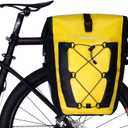 ROCKBROS Bike Pannier Waterproof 27L Large Capacity Bike Bag Rear Rack Bicycle Pannier Bag Waterproof for Grocery Touring Cycling Yellow*1