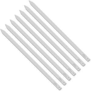 Goutime Kabob Skewers, 27 Inch,1 Inch Wide Stainless Steel Flat BBQ Barbecue Kebab Skewers,No-Wood Handle,for Persian,Brazilian,Koobideh Grilling,Set of 7 with Storage Bag