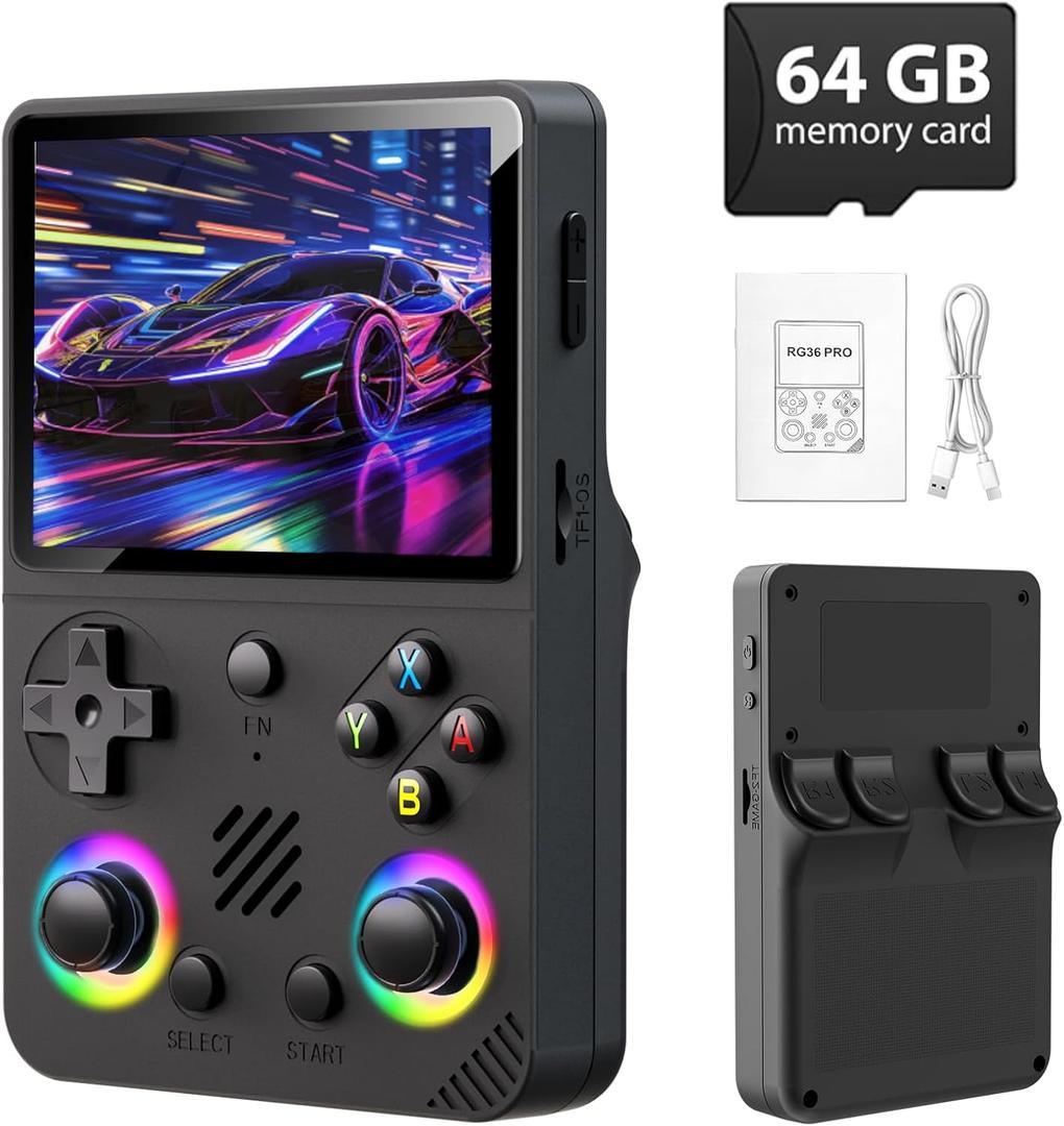 R38 Retro Handheld Game Console, Features a 4.0-inch IPS Screen, Supports Over 30 emulators, Built-in with Over 30,000 Classic Games, Portable Open-Source Linux System, 4000mAh Battery