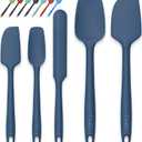 Coukre Silicone Spatula Set of 5,High Temperature Resistant, Food Grade Silicone, Dishwasher Safe, for Baking, Cooking (Pure Dark Blue)