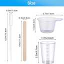 Gartful Epoxy Resin Tool Kit, 20Pack 50ml Plastic Graduated Cups, 200 Pack 40ml Disposable Measuring Cups, 10 Pack 15ml Droppers, 50 Pack Wooden Stir Sticks, Casting DIY Set for Art Craft, Pack of 280