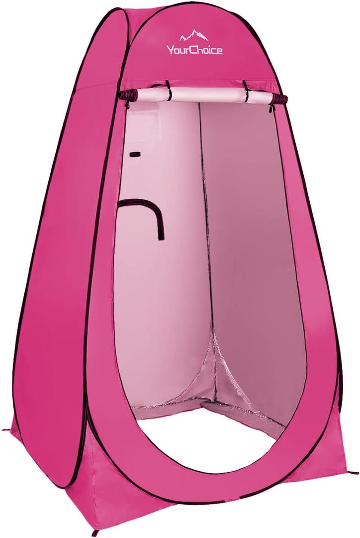 Your Choice Pop Up Privacy Shower Tent - Portable Changing Tent for Camping, Beach & Hiking - 6.2FT Lightweight with Carry Bag, Quick Setup & Full Coverage (Rose Red)