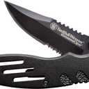 Smith & Wesson Accessories Extreme Ops SWA24S 7.1in S.S. Folding Knife with 3.1in Serrated Clip Point Blade and Aluminum Handle for Outdoor