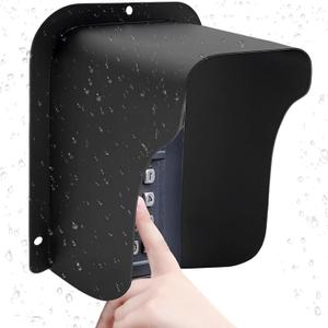 Waterproof Video Doorbell Cover Anti-Glare Doorbell Rain Cover Large Size Camera Doorbell Cover for Video Doorbell, Fingerprint Lock, Camera Doorbell (Type-B)