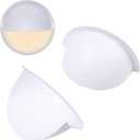 4 Pieces Recessed Lighting Half Shades, Opaque Recessed Light Covers Compatible with 6" Light Fixture for Softening, Reducing, Diffusing Harsh Ceiling Lighting