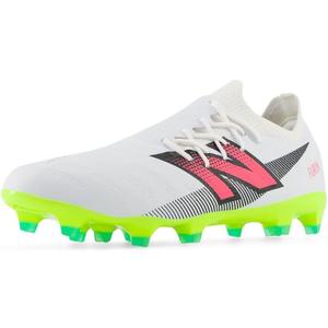 New Balance Unisex Furon Destroy Fg V7+ Soccer Shoe, White/Hi-Lite/Black, 7 Wide US Men