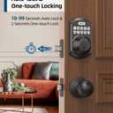TEEHO TE002K Keyless Fingerprint Deadbolt Door Lock - Smart Lock with Handle and Keypad - Oil-Rubbed Bronze