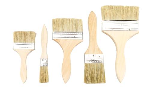 Pack Of 2 Paint Brush Set 5 Piece Paint Brushs for All Latex and Oil Paints & Stains Home Improvement Interior & Exterior Use