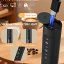CIRCLE JOY Rechargeable Handheld Milk Frother Wand with Stand, 3 Variable Speeds, 3 Whisks and Storage Box, Electric Drink Mixer for Latte, Cappuccino, Hot Chocolate, Eggs and Protein Powder, Black