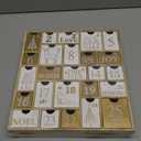 Juegoal Advent Calendar with 25 Drawers Countdown to Christmas, Refillable Wooden Advent Xmas Gift for Kids, 12 Inches Tall