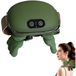 Heated Massager 2025, Portable Simulated Human Hand Design Neck and Back Massager, 4D Kneading Massage for Pain Relief Deep Tissue, Rechargeable Shoulder & Cervical Massage