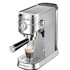 CASABREWS CM5418 Espresso Machine 20 Bar, Compact Espresso Maker with Steam Milk Frother, Stainless Steel Coffee Machine with 34oz Removable Water Tank for Cappuccino, Gift for Women or Men, Silver