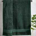 27x52 in| Terry Velour Towels, Bath Towels, Washcloths | Cotton | Face Towels, Bathroom use, Gym and spa Towel | Bathroom Towels (3, Green)