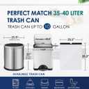10 Gallon (fit 30-35 Liter) 200 Counts Drawstring Trash Bags, Medium Large Kitchen Garbage Bags Trash Can Liners for Home, Office, Light Residential Waste Outdoor Lawn Bags, White