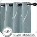 NICETOWN Room Darkening Curtains for Living Room, Stormy Sea, 2 PCs, 52 inch by 84 inch, Easy Care Solid Thermal Insulated Grommet Room Darkening Curtains/Panels/Drapes for Bedroom Decoration