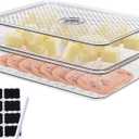 Food Storage Containers with Lids, 2 Pack Plastic Deli Containers, Airtight Fridge Organizer Bins for Meal Prep, Stackable Sandwich Container with Leakproof Design for Freezer,Pantry,BPA Free