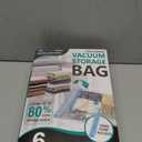 Cozy Essential Vacuum Storage Bags, Space Saver BagsCompression for Comforters and Blankets, Pillow, Bedding, Sealer Clothes Storage, 6 Jumbo