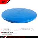 JFIT Inflatable Balance and Stability Disc - LARGE 26" Large Yoga Wobble Cushion Trainer - Core Fitness and Workout Equipment Discs for Home, Office Chair, Ankle Strength and Pet Activity