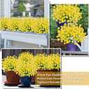 TURNMEON 28 Bundles Artificial Flowers for Outdoors Fake Plants, UV Resistant Faux Plastic Artificial Plants Cemetery Flowers for Spring Summer Decor Window Box Porch Indoor Home Decor (Yellow)
