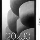Americanflat 20x30 Poster Frame with Polished Plexiglass - Streamline Collection - Thin Border Picture Frame for Wall Display - Hanging Hardware Included - Black
