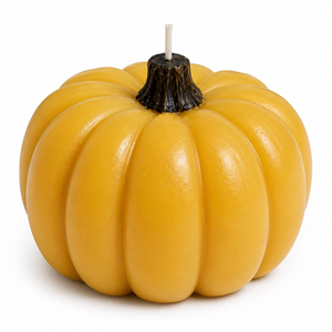 4.7in Pumpkin Shaped Candle Yellow