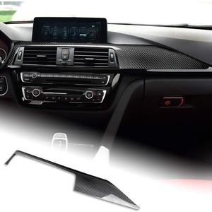 AIRSPEED Carbon Fiber Car Dashboard Panel Decorative Sticker for BMW F30 F31 F32 F33 F34 F36 Accessories (Dashboard Cover Black)