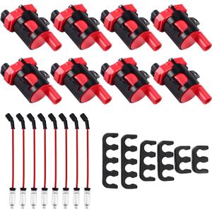 High Performance Ignition Coil Pack and Spark Plug Wire Set for Chevy Avalanche Silverado Express SSR Tahoe, for GMC Savana Sierra 1500 Envoy Yukon XL 4.8 5.3 6.0L, for Cadillac for Buick UF262 8Pcs