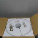 3-Light Semi Flush Mount Ceiling Light Modern Gold Drum Light Fixtures with White Fabric Cover Shade Round Chandelier for Bedroom Living Room Kitchen and Hallway